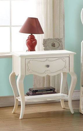 ACME Edalene Nightstand Pearl White Finish