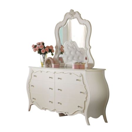 ACME Edalene Mirror Pearl White Finish