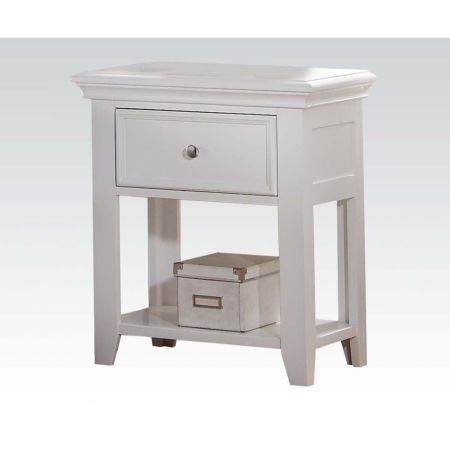 ACME Lacey Nightstand W/1 Drawer White Finish