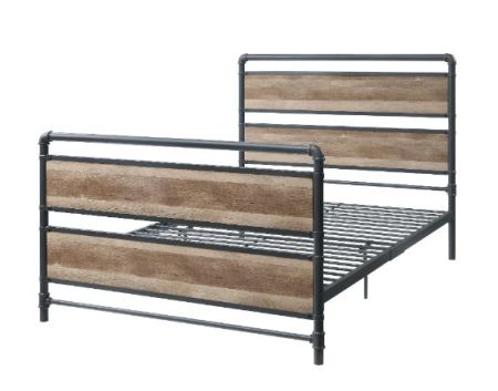 ACME Brantley Full Bed Antique Oak & Sandy Gray Finish