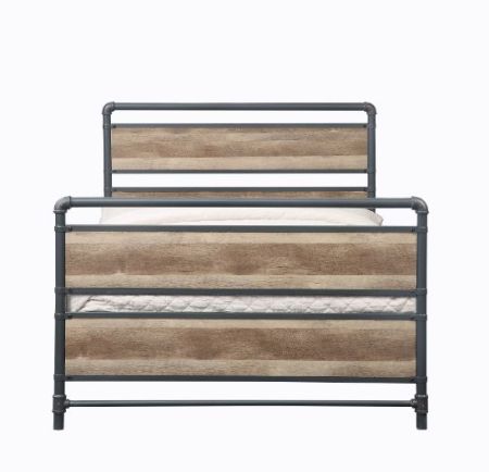 ACME Brantley Full Bed Antique Oak & Sandy Gray Finish