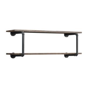 ACME Brantley Wall Rack Antique Oak & Sandy Gray Finish