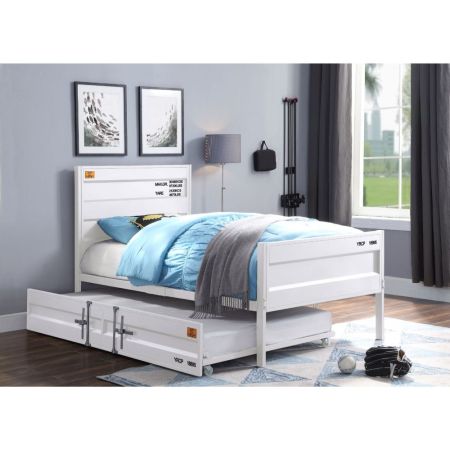 ACME Cargo Twin Bed White Finish