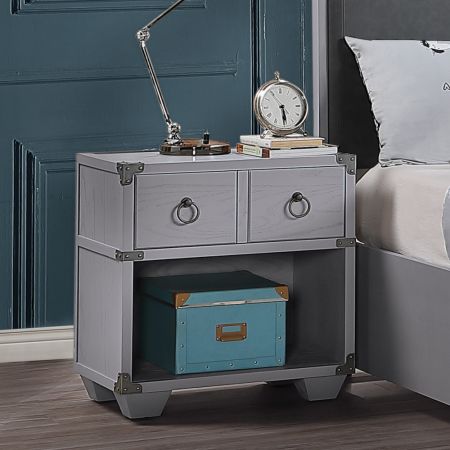 ACME Orchest Nightstand Gray Finish