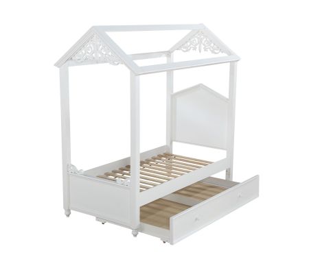 ACME Rapunzel Twin Bed White Finish