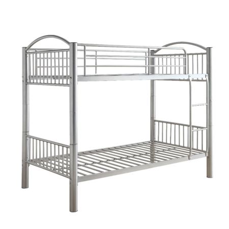 ACME Cayelynn Twin/Twin Bunk Bed Silver Finish