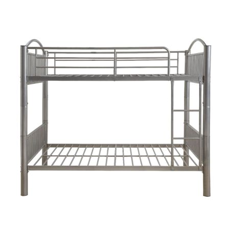 ACME Cayelynn Full/Full Bunk Bed Silver Finish