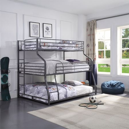 ACME Caius II Twin/Full/Queen Bunk Bed Gunmetal Finish