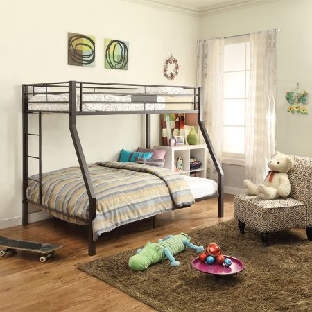 ACME Limbra Twin/Full Bunk Bed Sandy Brown Finish