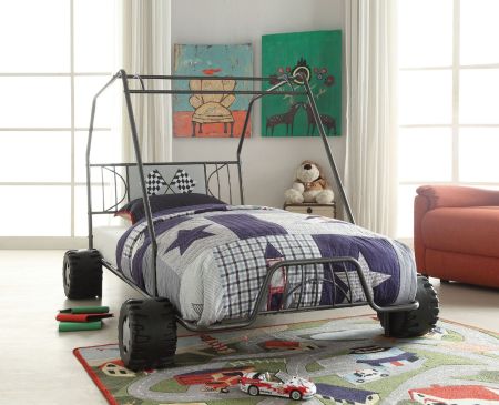 ACME Xander Twin Bed Go Kart Gunmetal Finish