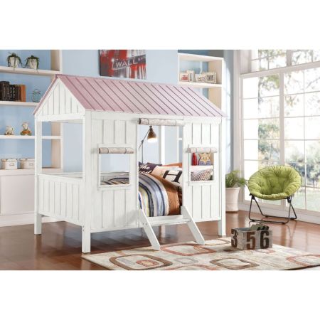 ACME Spring Cottage Full Bed White & Pink Finish