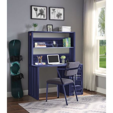 ACME Cargo Writing Desk W/Hutch Blue Finish