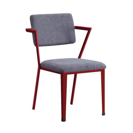 ACME Cargo Office Chair Gray Fabric & Red Finish