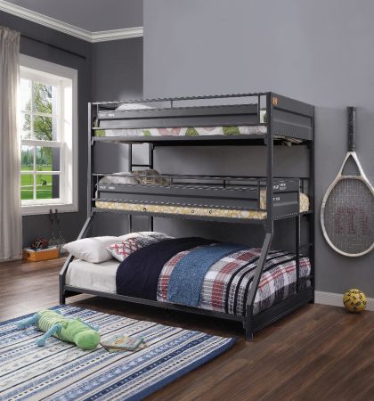 ACME Cargo Twin/Twin/Full Bunk Bed Gunmetal Finish