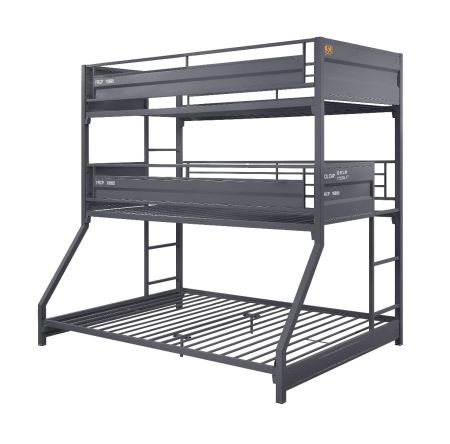 ACME Cargo Twin/Twin/Full Bunk Bed Gunmetal Finish