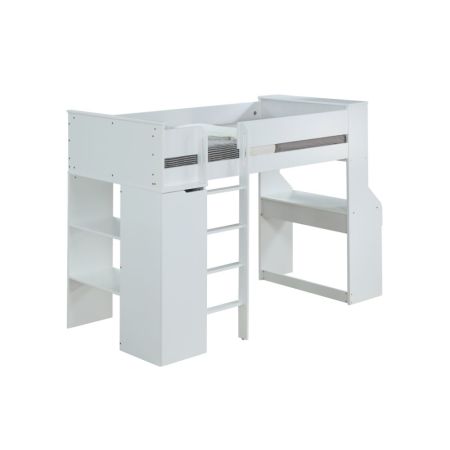 ACME Ragna Twin Loft Bed W/Desk & Wardrobe White Finish