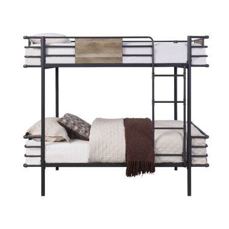 ACME Deliz Twin/Twin Bunk Bed Gunmetal Finish