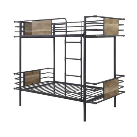 ACME Deliz Twin/Twin Bunk Bed Gunmetal Finish