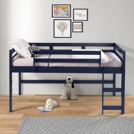 ACME Lara Twin Loft Bed Navy Blue Finish