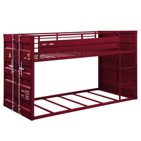 ACME Cargo Twin/Twin Bunk Bed Red Finish