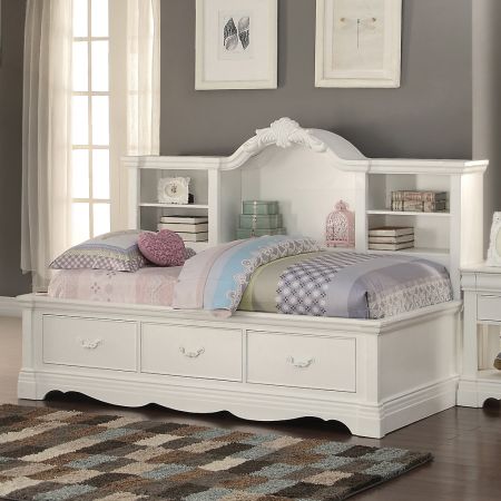 ACME Estrella Daybed W/Storage (Twin) White Finish