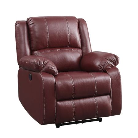 ACME Zuriel Power Motion Recliner W/Usb Red Synthetic Leather