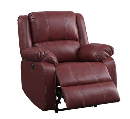 ACME Zuriel Power Motion Recliner W/Usb Red Synthetic Leather