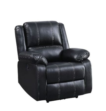 ACME Zuriel Power Motion Recliner W/Usb Black Synthetic Leather