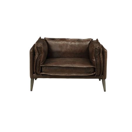 ACME Porchester Chair Distress Chocolate Top Grain Leather