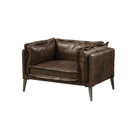 ACME Porchester Chair Distress Chocolate Top Grain Leather