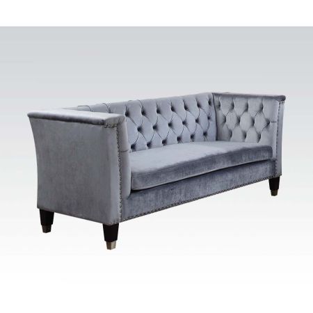 ACME Honor Loveseat Cadet Gray Velvet