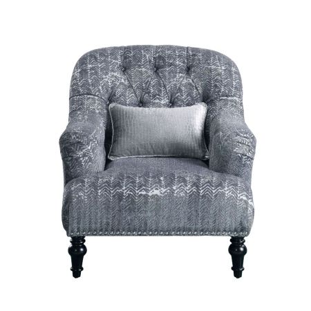 ACME Gaura Chair W/Pillow Dark Gray Velvet