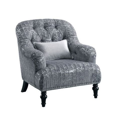 ACME Gaura Chair W/Pillow Dark Gray Velvet