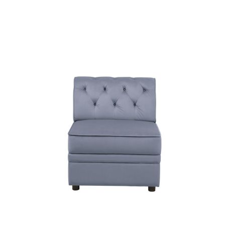 ACME Bois II Modular - Armless Chair Gray Velvet