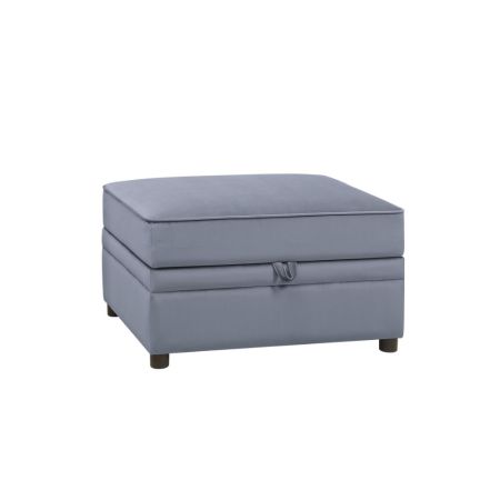 ACME Bois II Ottoman W/Storage Gray Velvet