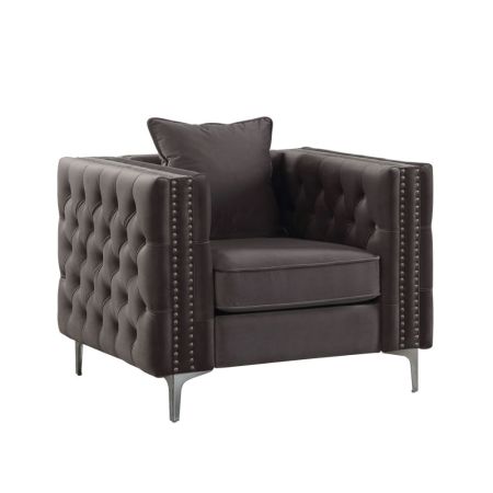 ACME Gillian II Chair Dark Gray Velvet