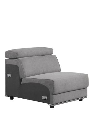 ACME Alwin Modular - Armless Chair Dark Gray Fabric