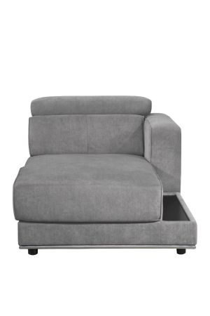 Alwin Chaise Lounge 53723 Gray By Acme Furniture