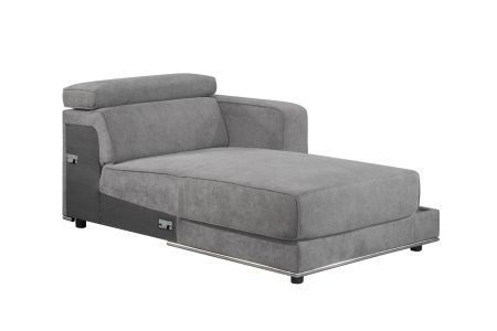 Alwin Chaise Lounge 53723 Gray By Acme Furniture