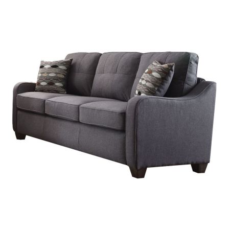 ACME Cleavon II Sofa W/2 Pillows Gray Linen