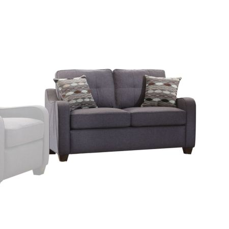 ACME Cleavon II Loveseat W/2 Pillows Gray Linen