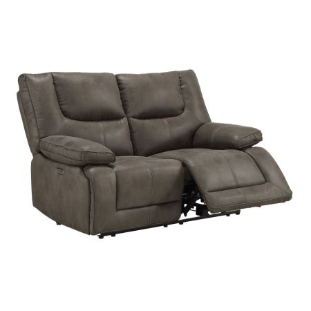 Harumi Reclining Loveseat 54896 Gray By Acme Furniture