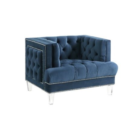 ACME Ansario Chair Blue Velvet