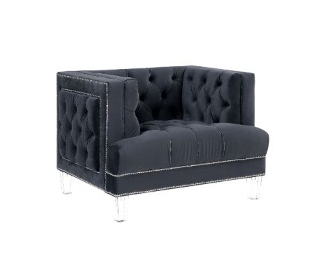 ACME Ansario Chair Charcoal Velvet