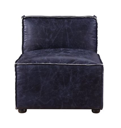 ACME Birdie Modular - Armless Chair Vintage Blue Top Grain Leather