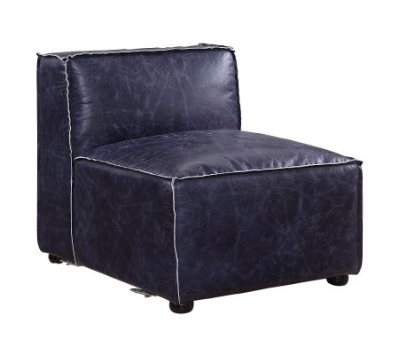 ACME Birdie Modular - Armless Chair Vintage Blue Top Grain Leather