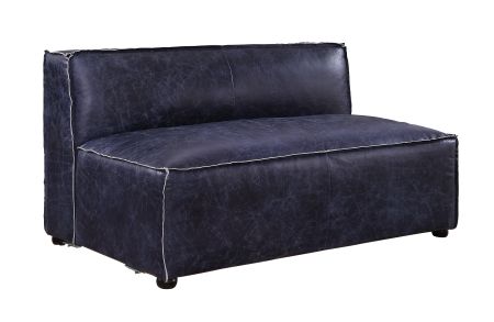 ACME Birdie Modular - Armless Loveseat Vintage Blue Top Grain Leather