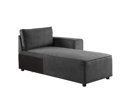 ACME Silvester Modular - Chaise W/2 Pillows Gray Fabric