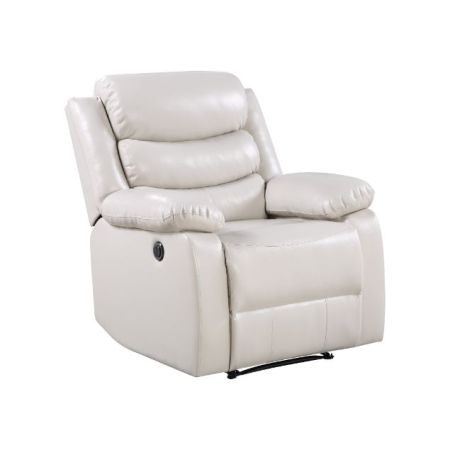 ACME Eilbra Power Motion Recliner Beige Synthetic Leather