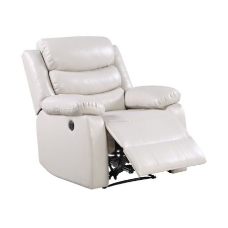 ACME Eilbra Power Motion Recliner Beige Synthetic Leather